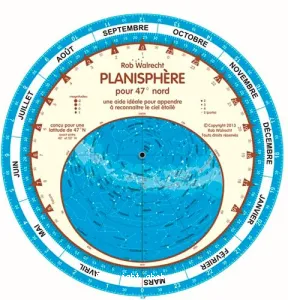 PLANISPHERE POUR 47° NORD